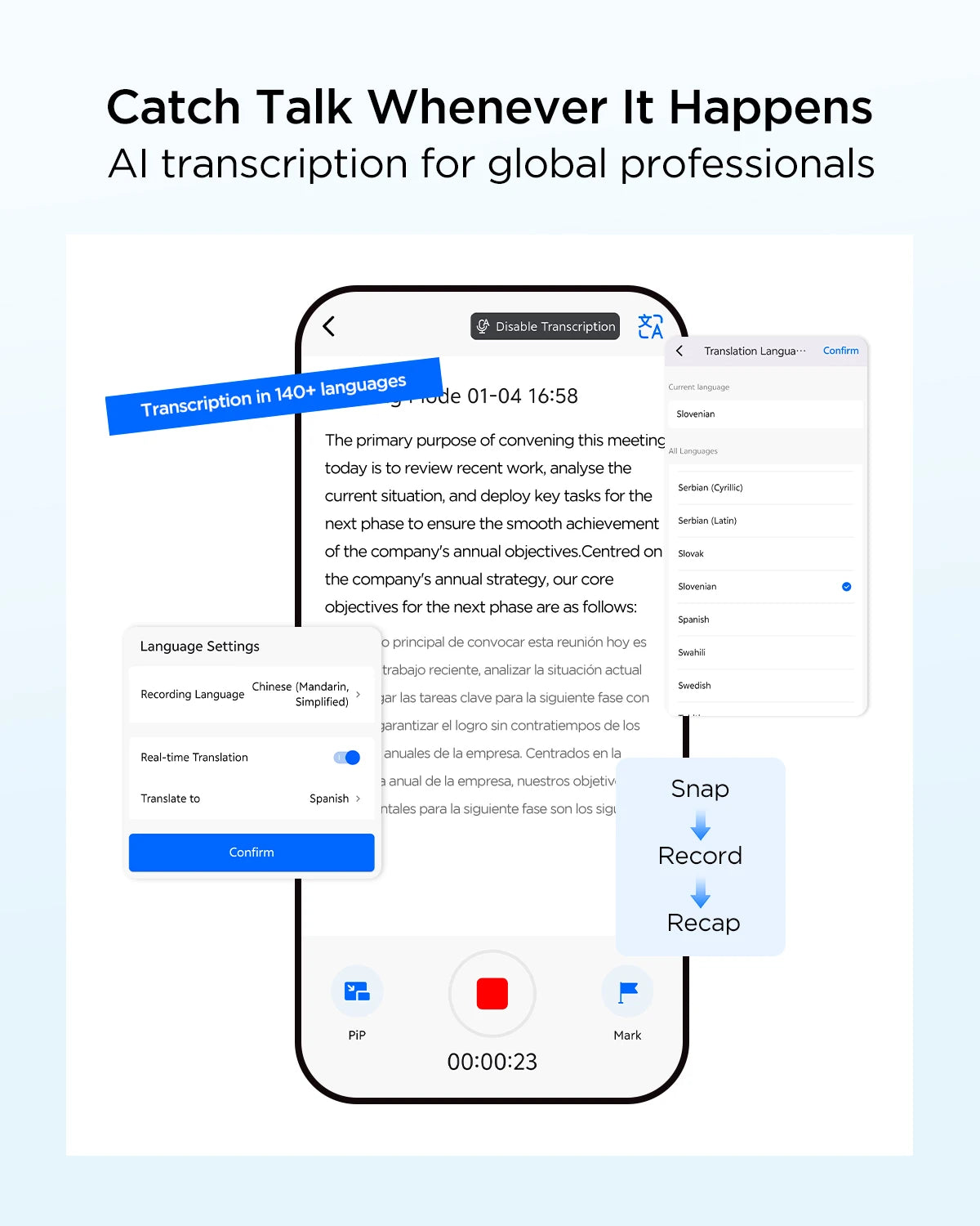 BOYA Notra AI Recording - Smart Voice Activated Recorder