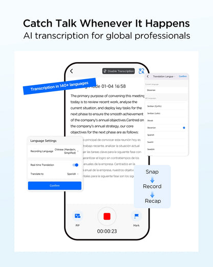 BOYA Notra AI Recording - Smart Voice Activated Recorder