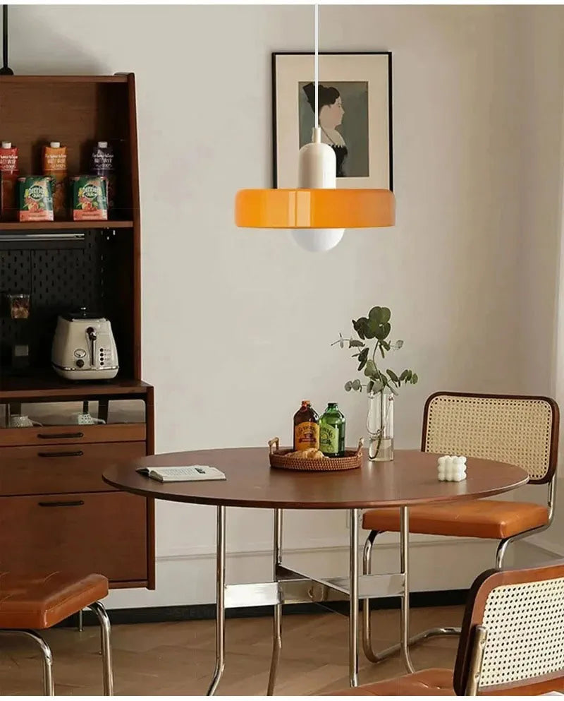 Nordic Retro Glass Pendant Lamps Indoor E27 LED Chandelier