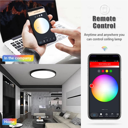 Tuya Wifi/Zigbee Ceiling Light RGBCW Led Ceiling Lamp