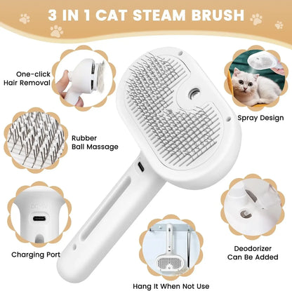 Pet Spray Grooming Comb Steamy Floating Hair Removal