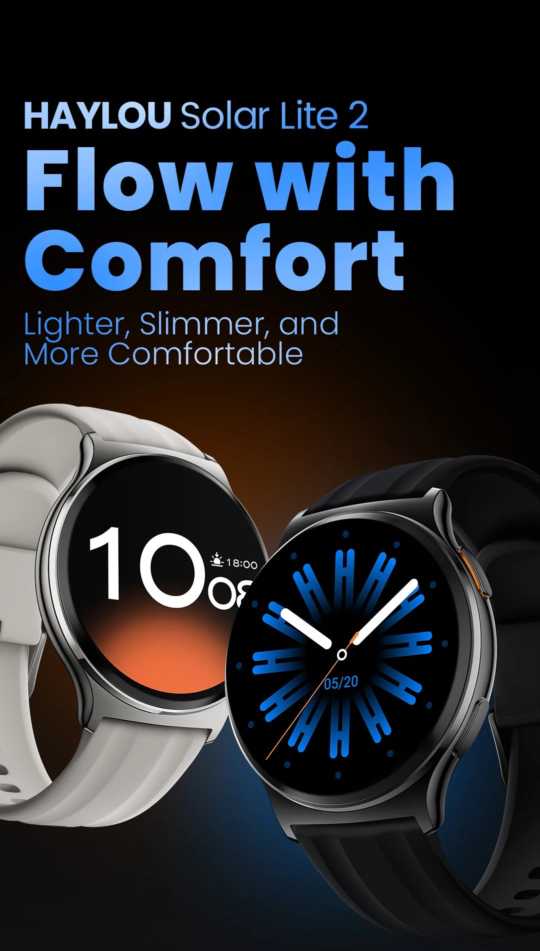 HAYLOU Solar Lite 2 Smartwatch 1.43'' AMOLED Display