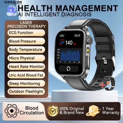 New Laser Treatment Three High Smart Watch Men ECG Heart Rate