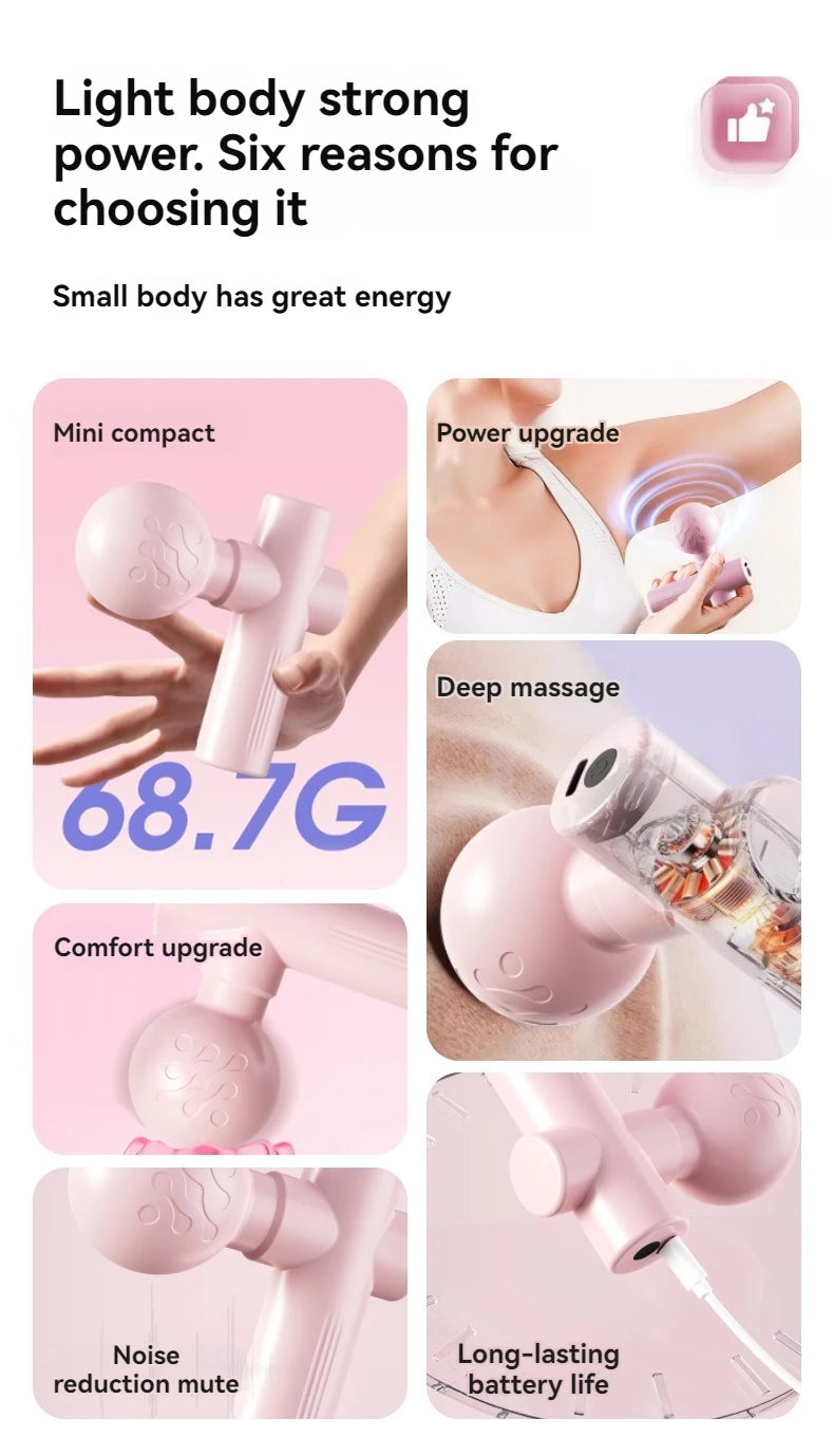 New USB Mini Massage Gun Fascia Machine Muscle Relaxation