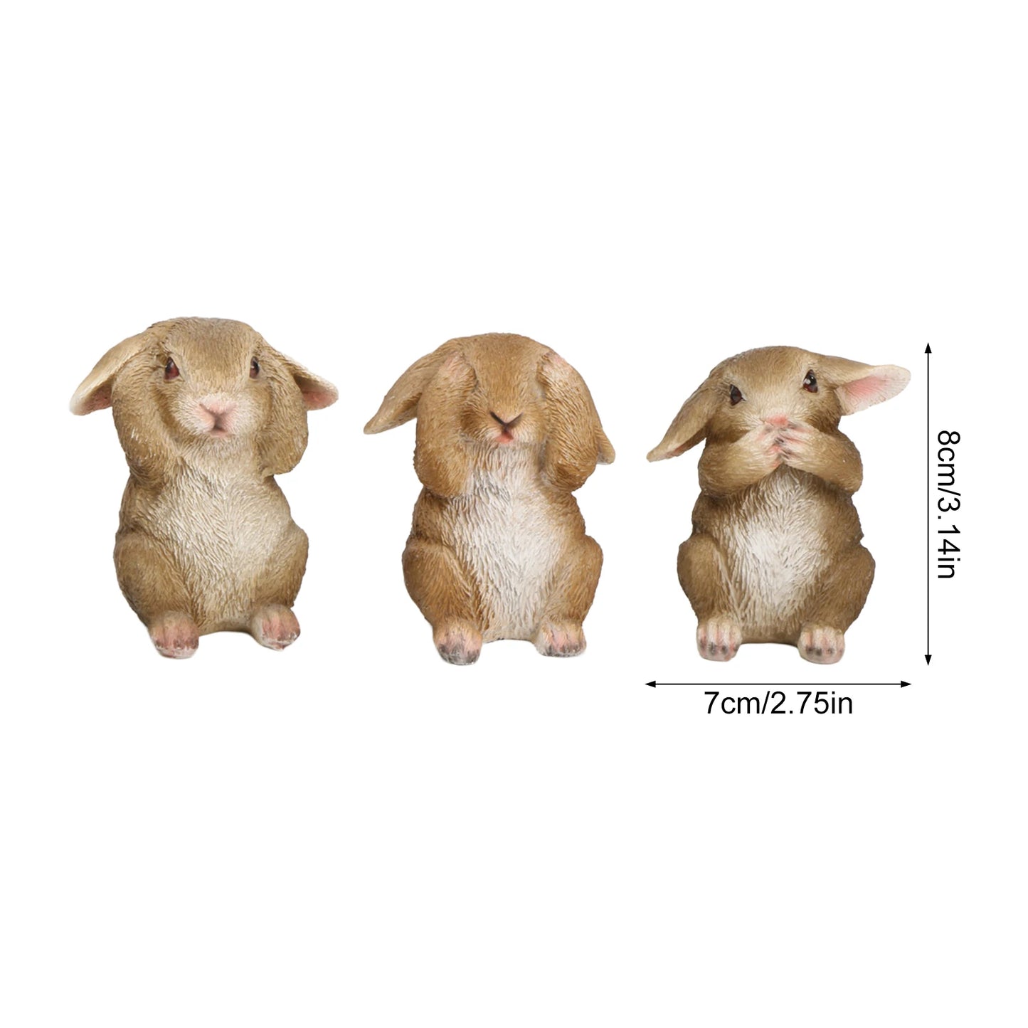 Cute Miniature Bunny Figure Home Decoration
