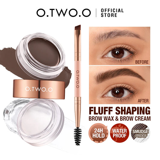 O.TWO.O Eyebrow Pomade Brow Gel Wax 2 IN 1 Waterproof