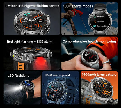 New TANK Ultra 1400mAh Battery Military Smart Watch