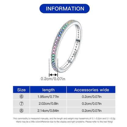 925 Sterling Silver Three-Ring Stackable Ring for Women