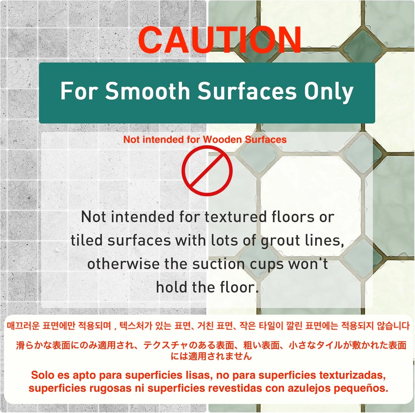 Bathroom Non-Slip Mat With Suction Cup