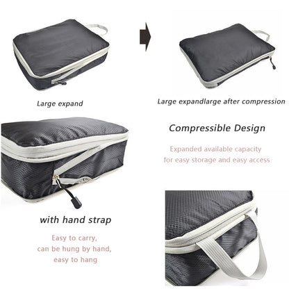 Travel Compression Packing Cubes Suitcase  Organizer Set