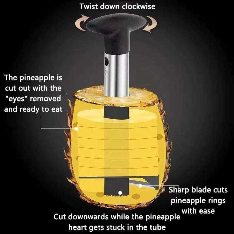 Pineapple Slicer Peeler Cutter Parer Knife Stainless Steel