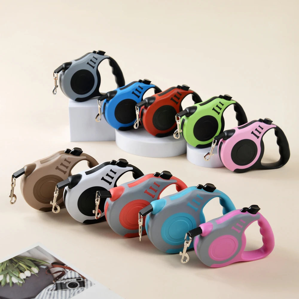 Retractable Pet Dog Leash Dogs Hiking Walking Traction Rope