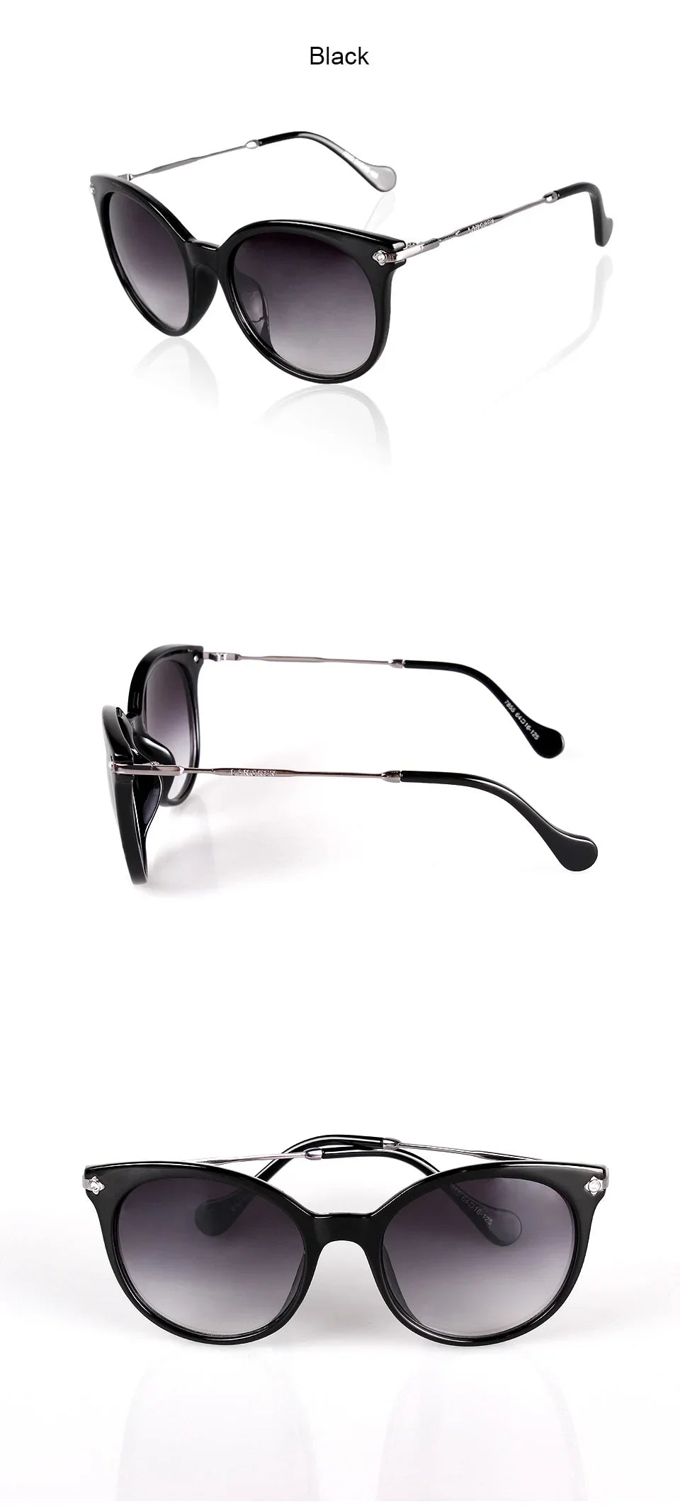 TAGION Fashion Unisex Cat Eye Plastic Frame Sunglasses