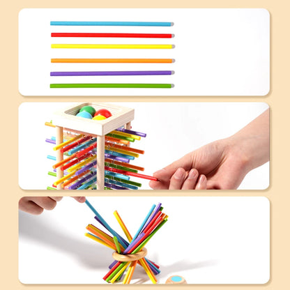 Parent child interactive wooden stick children's