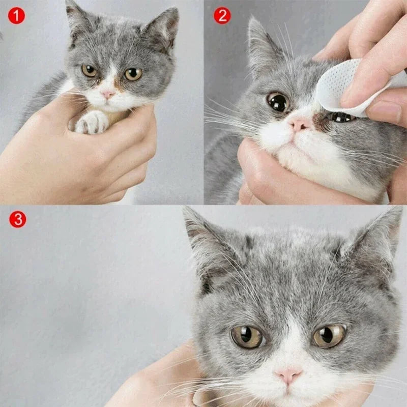 130 Pcs/set of Dog and Cat Cleaning Wipes Pet Eye Wipes Grooming