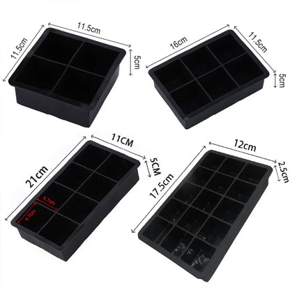 4/6/8/15Grids Silicone Ice Cube Molds Spherical Ice Molds