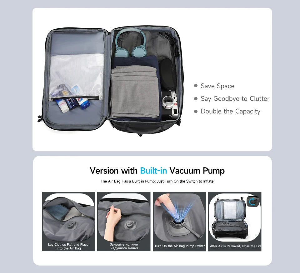 Tigernu Vacuum Compression Backpacks Men Travel