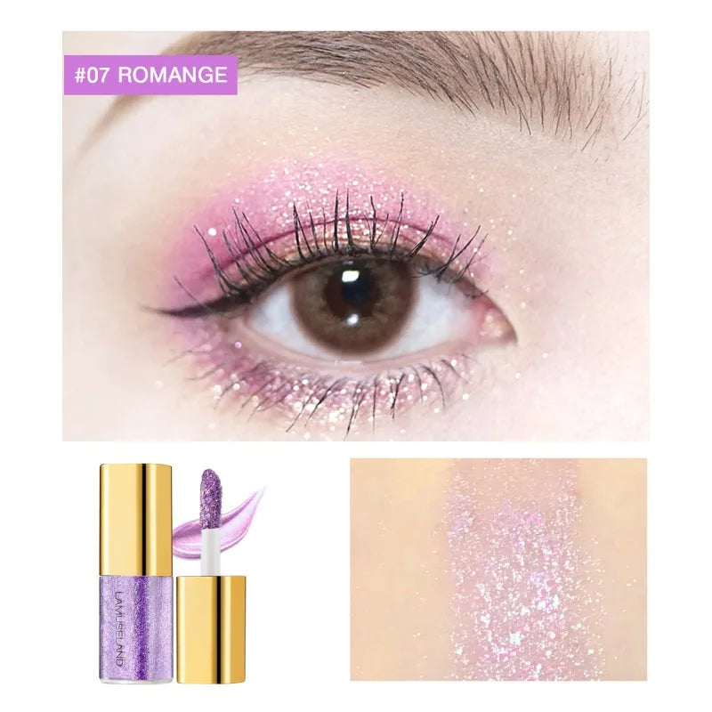 Pearly Liquid Eyeshadow Natural Smokey Silver Shimmer