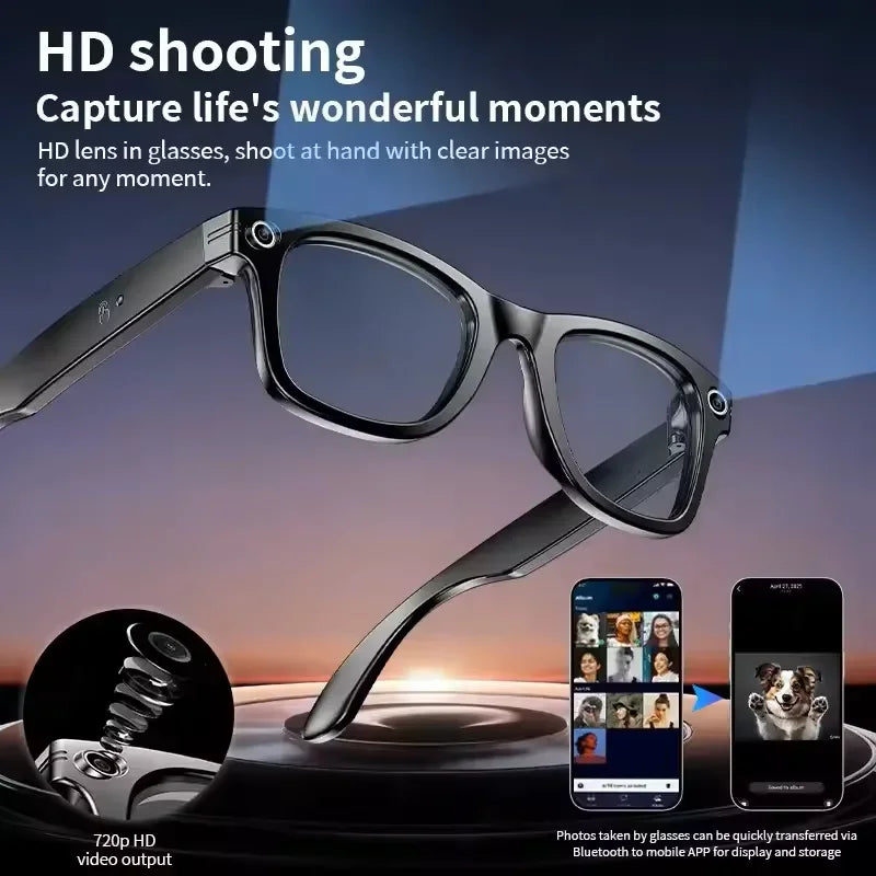 New Upgrade smart glasses With Camera Video Recording AI
