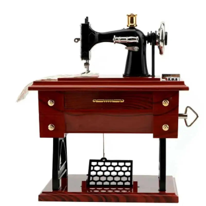 Vintage Sewing Machine Music Box Home Desktop