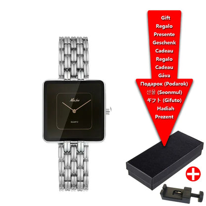 Watch with Simple Large Dial Square Quartz