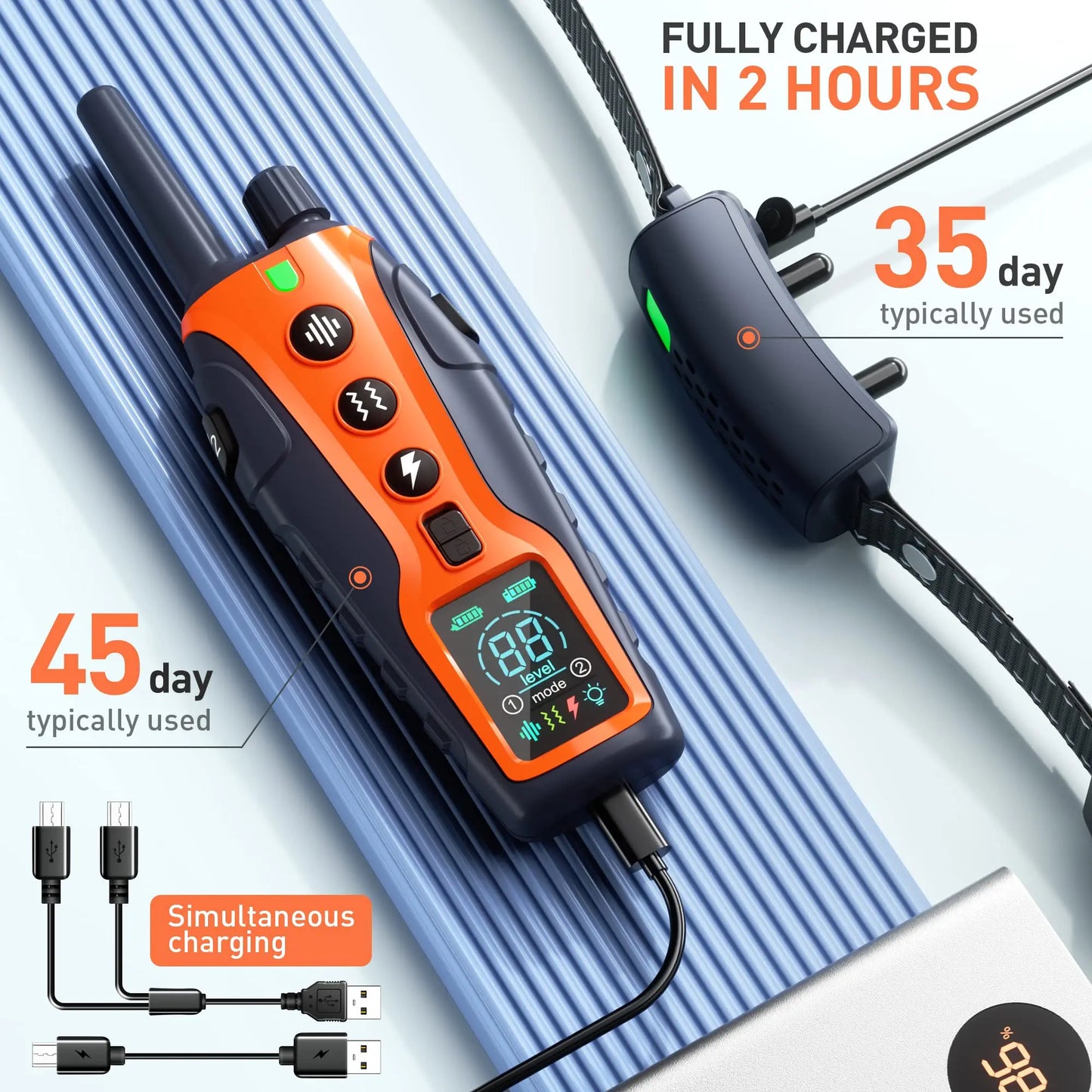 Electric Dog Training Collar Remote Control With  Vibration Shock