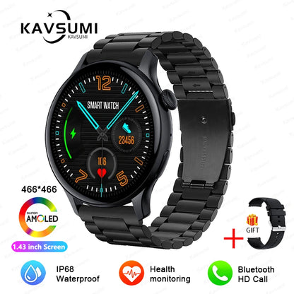 NFC Smart Watch Amoled HD GPS Track Sports Heart Rate