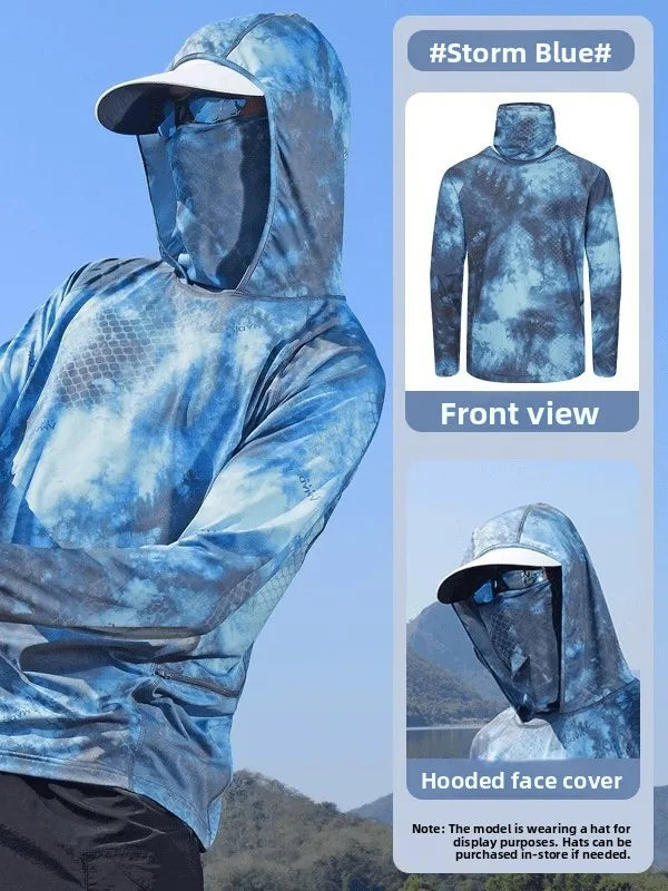 Men's Summer Outdoor Cycling Fiing Sun Protection Ice Silk