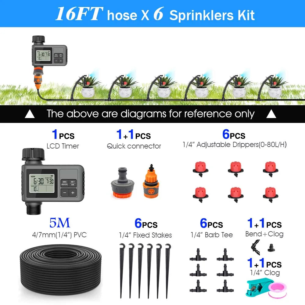 Garden LCD Button Timer Irrigation Set