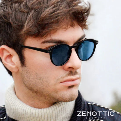 Retro Circular Polarized Sunglasses Vintage