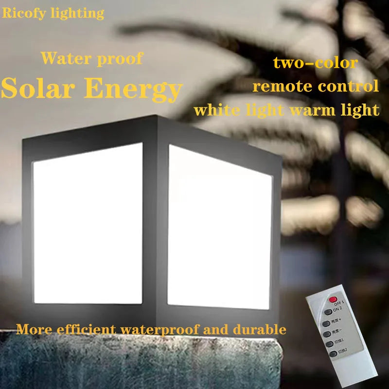 Solar Outdoor Light Waterproof Pillar Light Solar Energy Powered