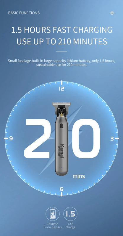 Original Kemei Powerful Hair Clipper For Men Cordless