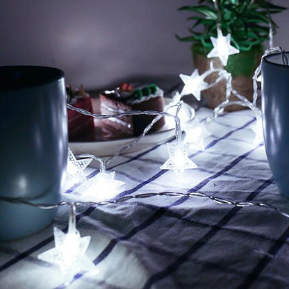 LED Star Fairy Lights Outdoor Chain Lights Garland Decoration