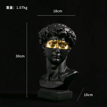 Home Decoration David Head Resin Statues Statues