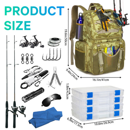 Fishing Backpack 45L Cooler Fishing Tackle Storage Bag