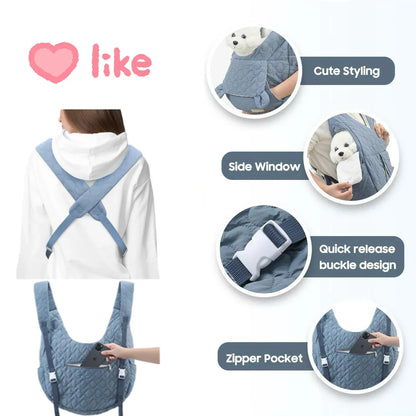 Soft Dog Carrier Cat Backpack Chest Bag Outdoor Bag