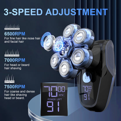6-in-1 7D Head Shavers for Bald Men Electric Razor