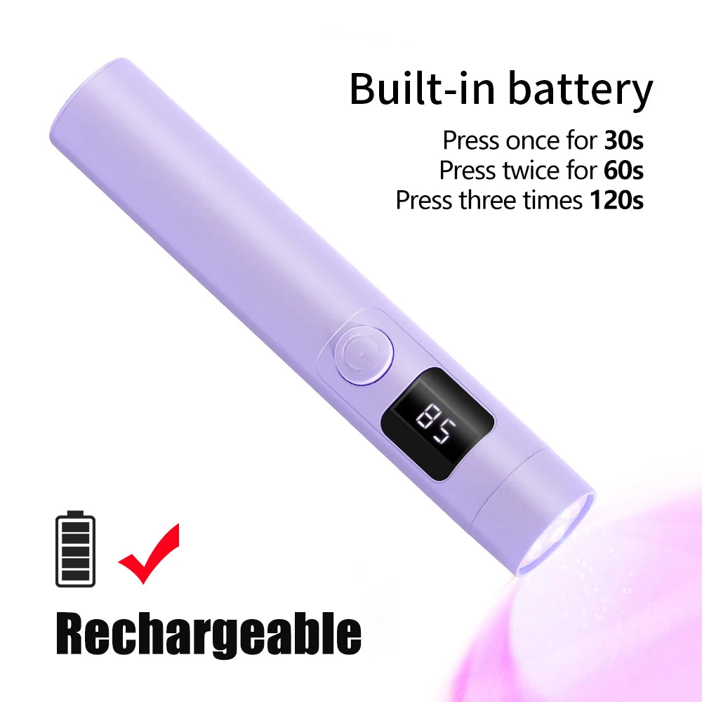 Portable Mini Nail Lamp Salon Quick Dry USB Nail Dryer