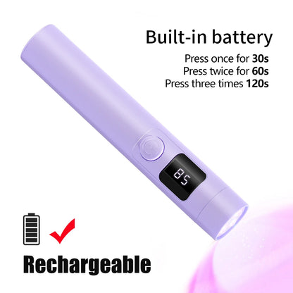 Portable Mini Nail Lamp Salon Quick Dry USB Nail Dryer
