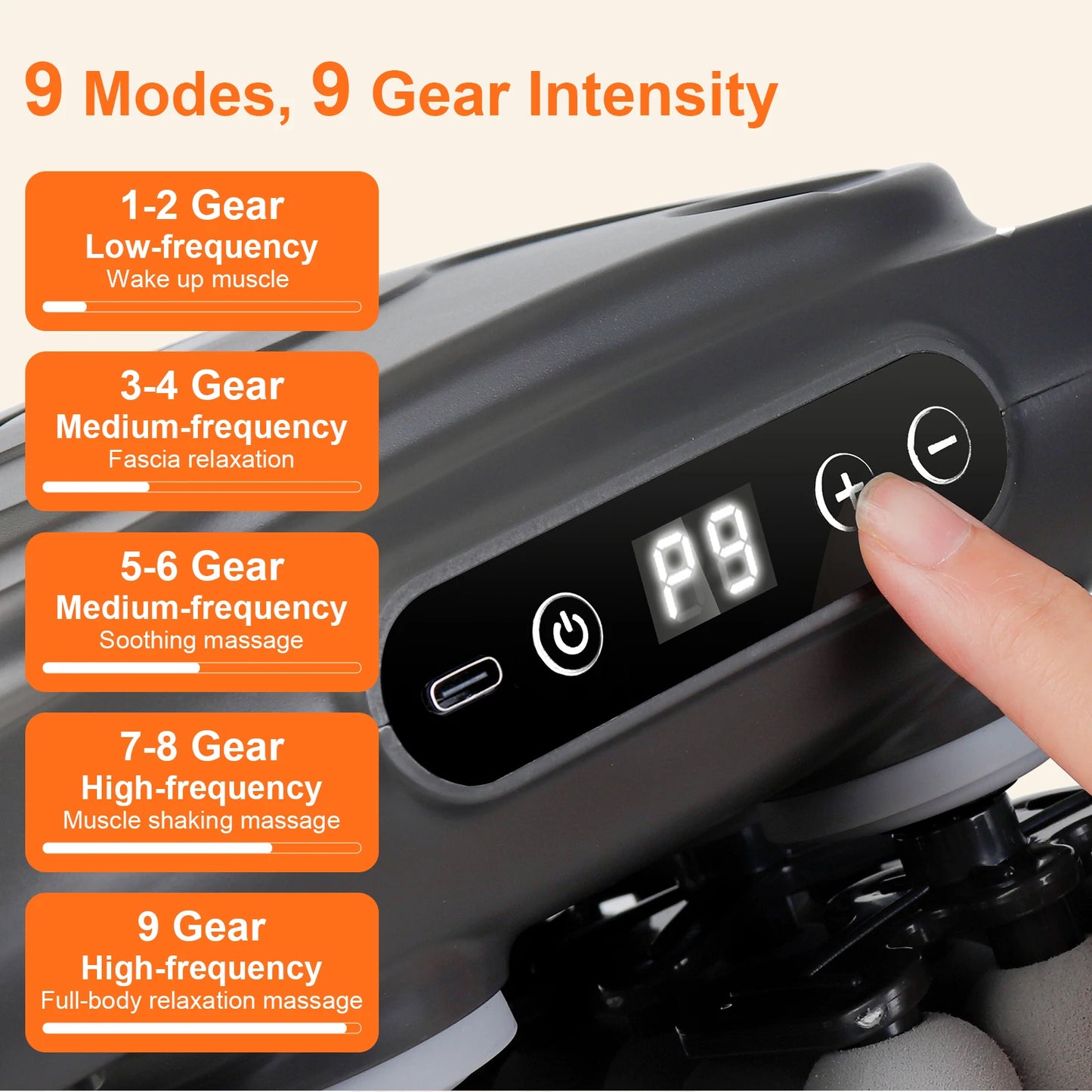 42 Heads Fascia Gun High-frequency Vibration Deep Massage
