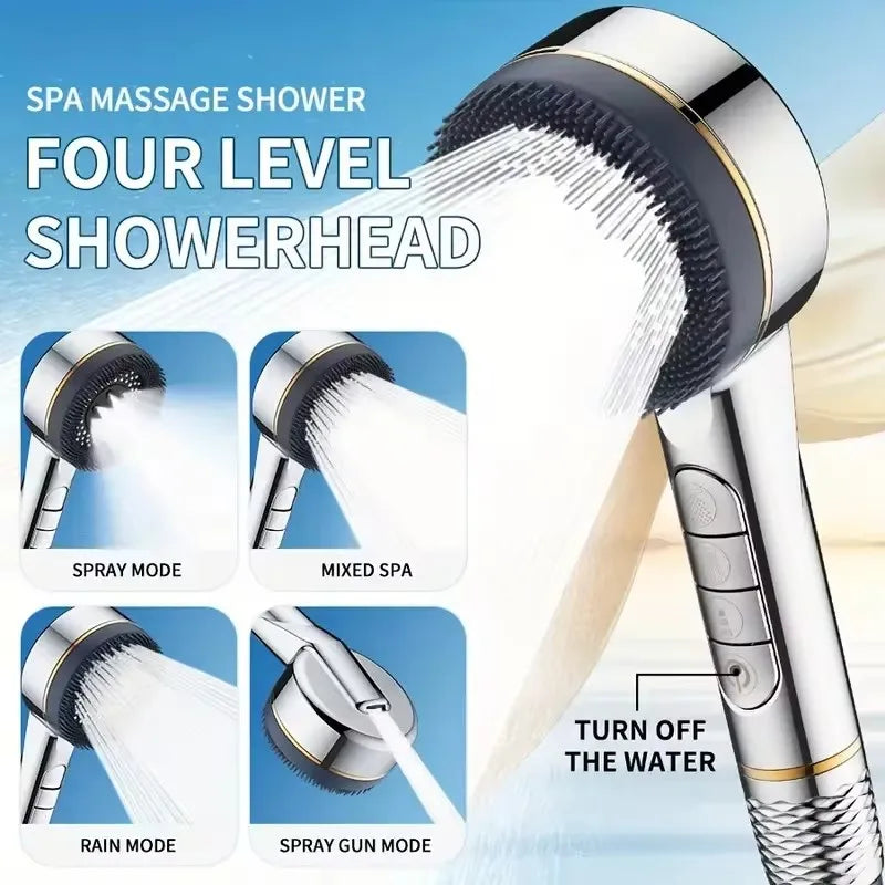 Filtered Supercharged Shower Head Four-speed Adjustment