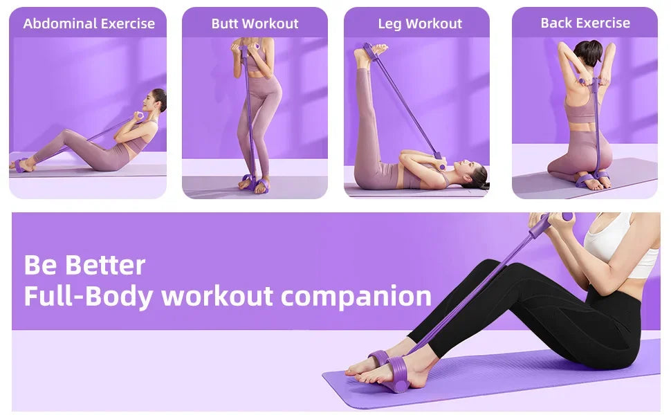 4-Level Resistance Band Tensioner with Non-Slip Handles