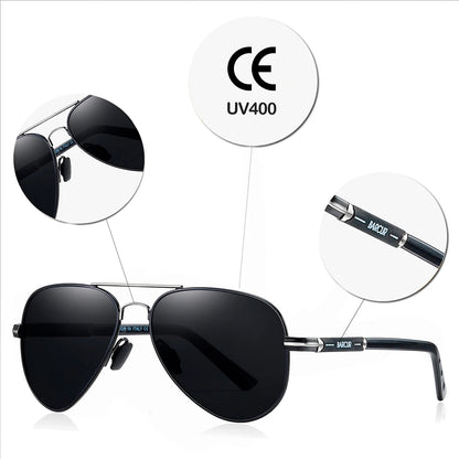 Men Sunglasses Pilot Polarized Sun glasses