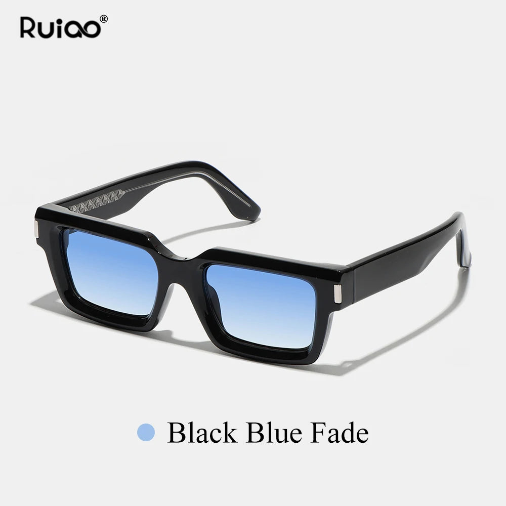 Ruiao retro black designer sunglasses vintage eyewear