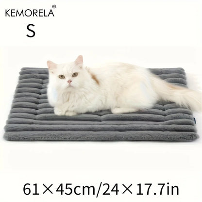 Extra Large Dog Bed Mat Soft Non-Slip Striped Plush