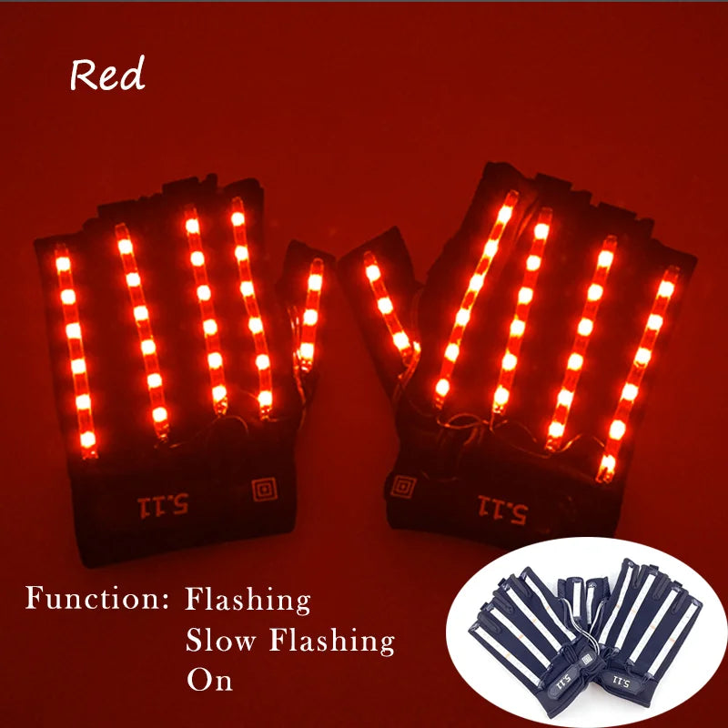 1set Luminous Glowing Glasses and Gloves Remote Control