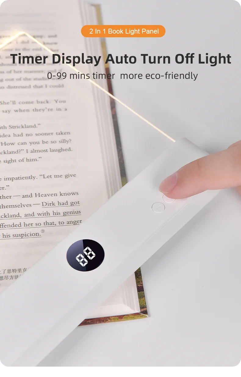 LED Flat Panel Book Light Eye Protection Night Vision