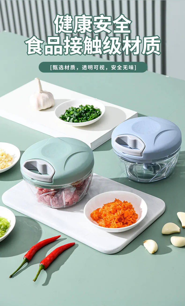 Manual Garlic Mincer Pull Type Garlic Press Maker