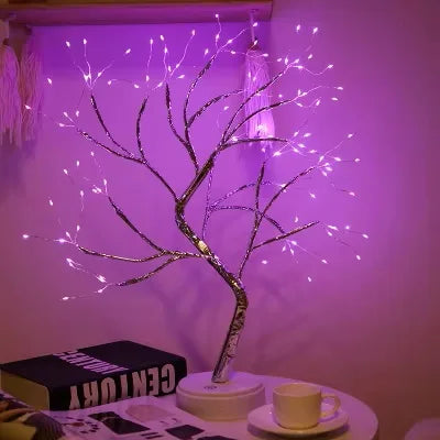 LED Night Light Mini Christmas Tree Copper Wire Garland