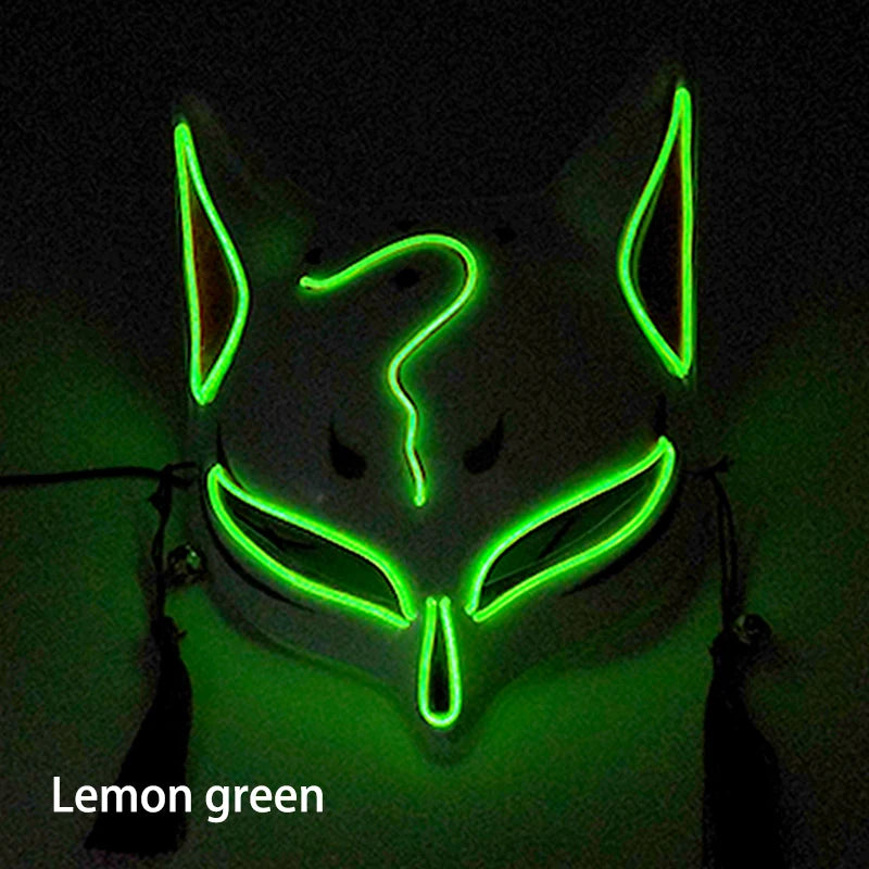 Glowing  Demon Slayer Mask Cosplay Japanese Cartoon